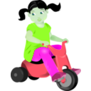 download Toddler On Trike clipart image with 90 hue color
