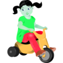 download Toddler On Trike clipart image with 135 hue color