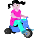 download Toddler On Trike clipart image with 315 hue color