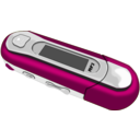 download A Blue Old Style Mp3 Player clipart image with 90 hue color
