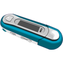 download A Blue Old Style Mp3 Player clipart image with 315 hue color
