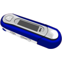 download A Blue Old Style Mp3 Player clipart image with 0 hue color