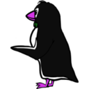 download Pointing Penguin clipart image with 270 hue color