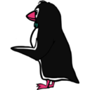 download Pointing Penguin clipart image with 315 hue color