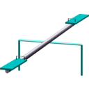 download Seesaw clipart image with 180 hue color
