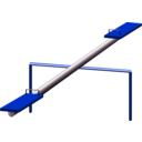 download Seesaw clipart image with 225 hue color