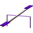 download Seesaw clipart image with 270 hue color