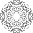 download Guilloche Rosette 2 clipart image with 90 hue color