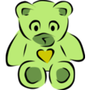 download Teddy Bear With Heart clipart image with 45 hue color