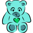 download Teddy Bear With Heart clipart image with 135 hue color