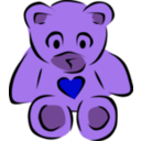 download Teddy Bear With Heart clipart image with 225 hue color
