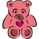 download Teddy Bear With Heart clipart image with 315 hue color