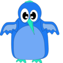 download Cute Orange Bird clipart image with 180 hue color