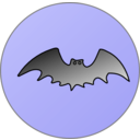 download Bat In Front Of Moon clipart image with 180 hue color