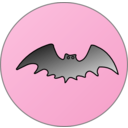 download Bat In Front Of Moon clipart image with 270 hue color
