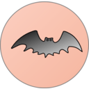 download Bat In Front Of Moon clipart image with 315 hue color