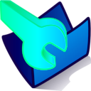 download Folder Tools clipart image with 135 hue color