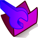 download Folder Tools clipart image with 225 hue color
