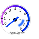 download Tachometer clipart image with 225 hue color