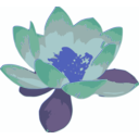 download Lotus clipart image with 180 hue color