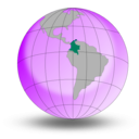 download Colombia En El Globo clipart image with 45 hue color