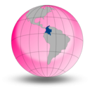 download Colombia En El Globo clipart image with 90 hue color