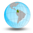 download Colombia En El Globo clipart image with 315 hue color