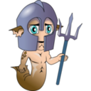 download Merman Chibi clipart image with 180 hue color