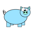 download Piggie clipart image with 180 hue color