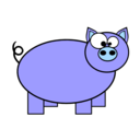 download Piggie clipart image with 225 hue color