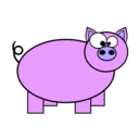 download Piggie clipart image with 270 hue color