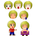 download Chibi clipart image with 0 hue color