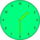 download Clock clipart image with 90 hue color