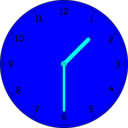 download Clock clipart image with 180 hue color