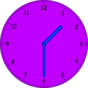 download Clock clipart image with 225 hue color