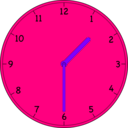 download Clock clipart image with 270 hue color