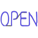 download Open Sign clipart image with 45 hue color