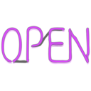 download Open Sign clipart image with 90 hue color