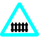 download Roadsign Rail Fence clipart image with 180 hue color