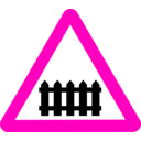 download Roadsign Rail Fence clipart image with 315 hue color