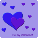 download Be My Valentine clipart image with 270 hue color