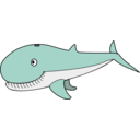 download Whale clipart image with 0 hue color