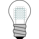 download Light Bulb Led Off clipart image with 0 hue color