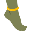 download Foot With Anklet clipart image with 45 hue color