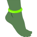 download Foot With Anklet clipart image with 90 hue color