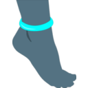 download Foot With Anklet clipart image with 180 hue color