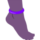 download Foot With Anklet clipart image with 270 hue color