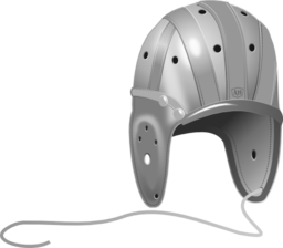 1940s Leather Football Helmet