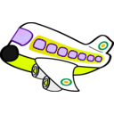 download Funny Airplane One clipart image with 45 hue color