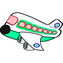 download Funny Airplane One clipart image with 135 hue color